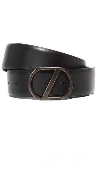 Z Zegna Z Logo Reversible Adjustable Belt