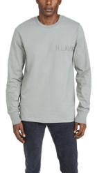 Helmut Lang Raised Embroidery Logo Standard Long Sleeve Tee Shirt