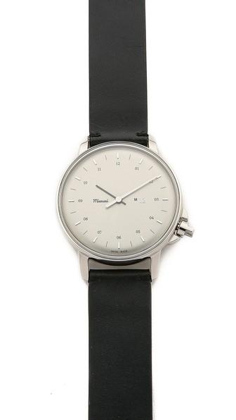 Miansai M12 Stainless On Leather Watch