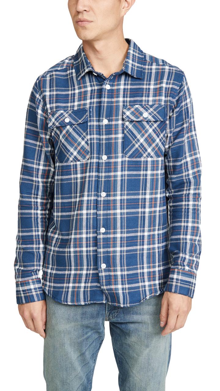Rvca Avett Flannel Button Down Shirt