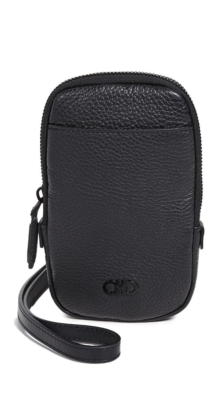 Salvatore Ferragamo Gancini Pebbled Small Crossbody Bag