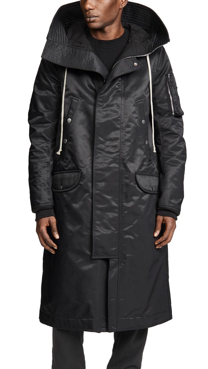 Rick Owens Drkshdw Hooded Long Parka