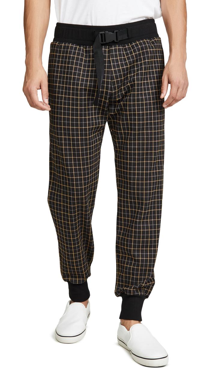 Paul Smith Plaid Belted Joggers
