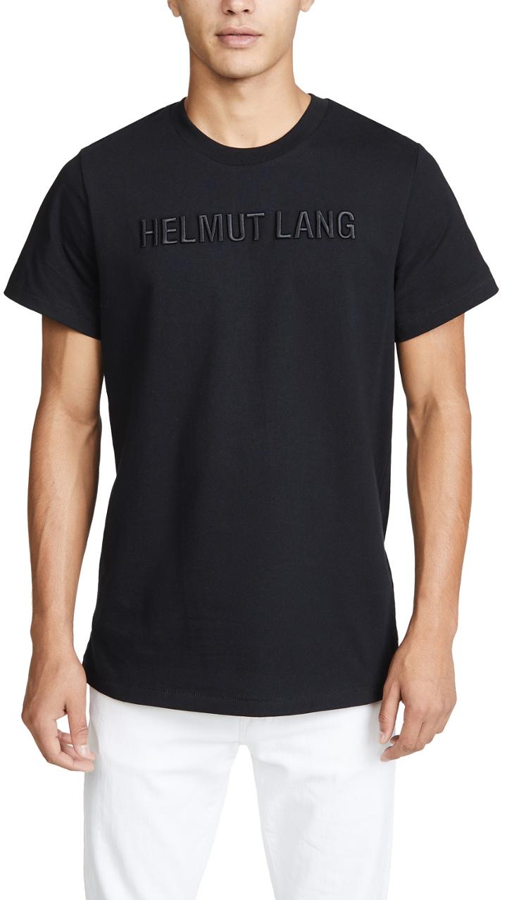 Helmut Lang Raised Embroidery Logo T Shirt