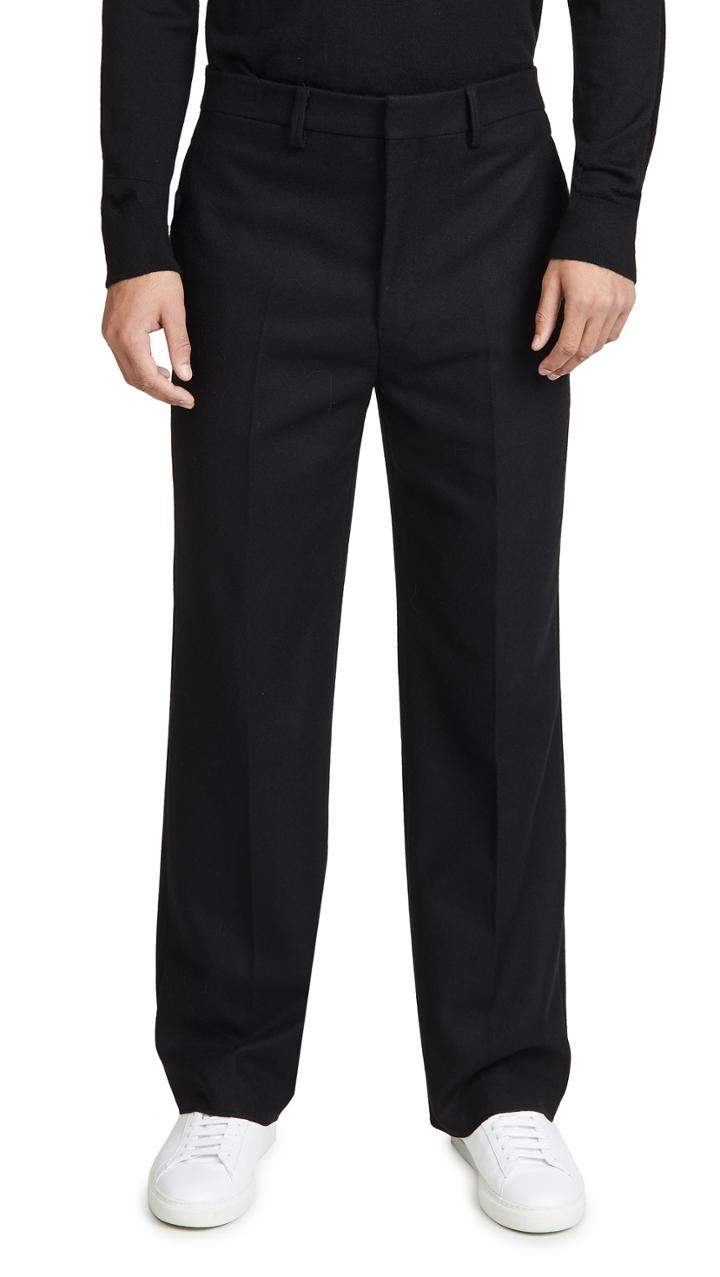 Lemaire Felted Wool Straight Leg Pants