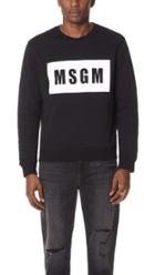 Msgm Logo Crew Neck Sweatshirt