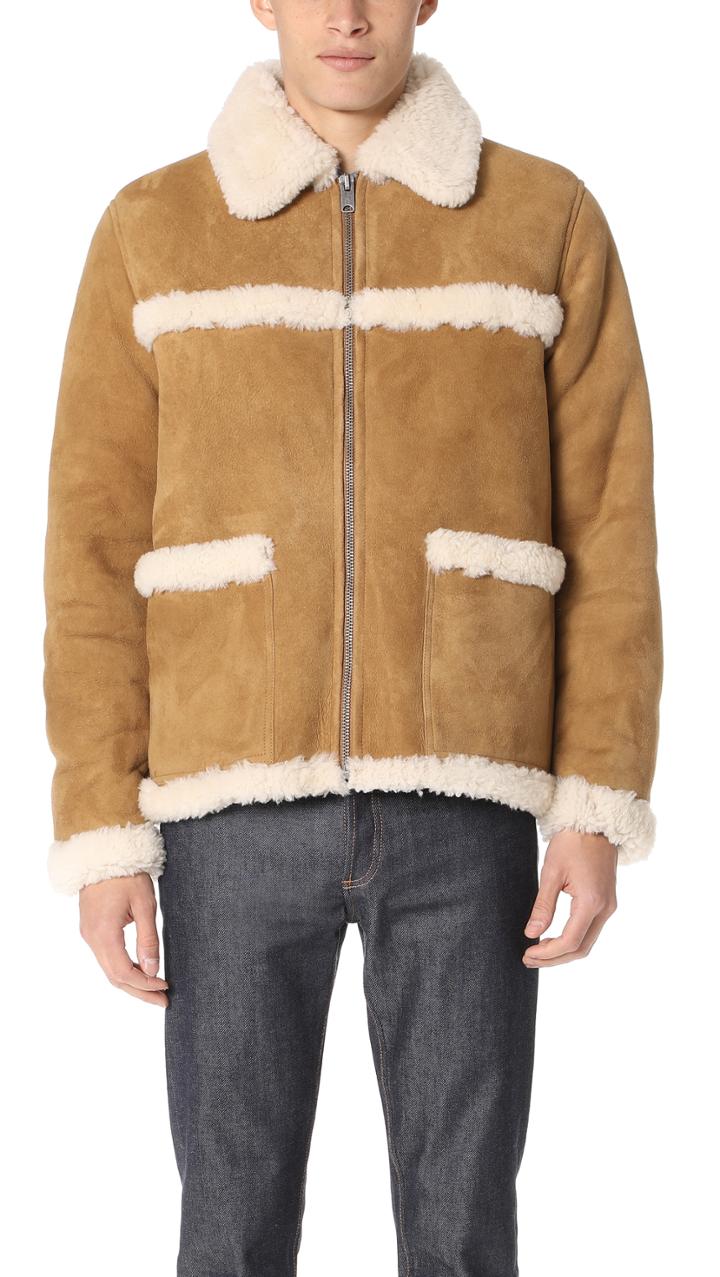 A P C Leather Jacket