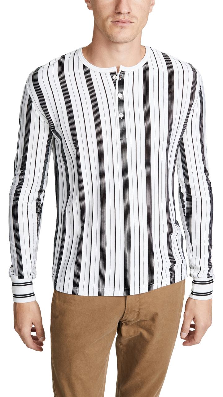 A P C Long Sleeve Striped Tee
