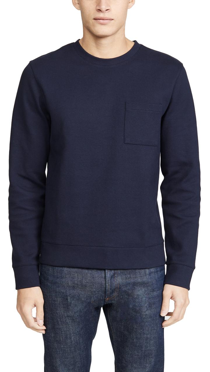 A P C Long Sleeve Crew Neck Yogi Sweatshirt