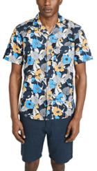 Club Monaco Short Sleeve Psychedelic Floral Shirt