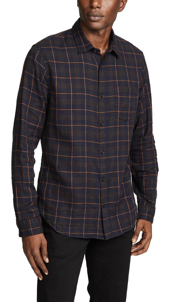 Vince Double Face Plaid Shirt
