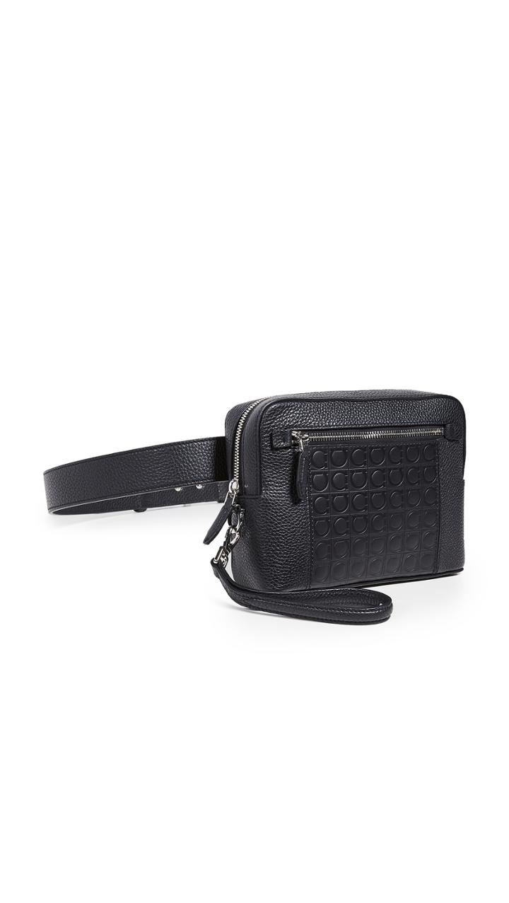Salvatore Ferragamo Firenze Embossed Gancini Belt Bag