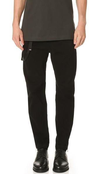 Helmut Lang Overdyed Sateen Curved Leg Track Pants