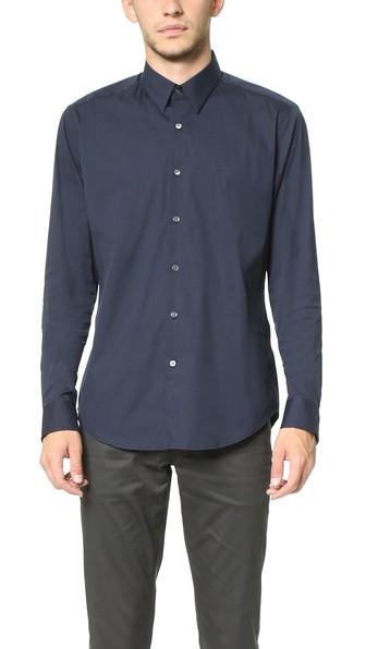 Theory Sylvain Solid Dress Shirt