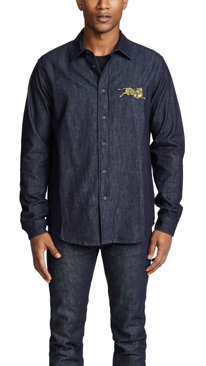 Kenzo Jumping Tiger Denim Shirt