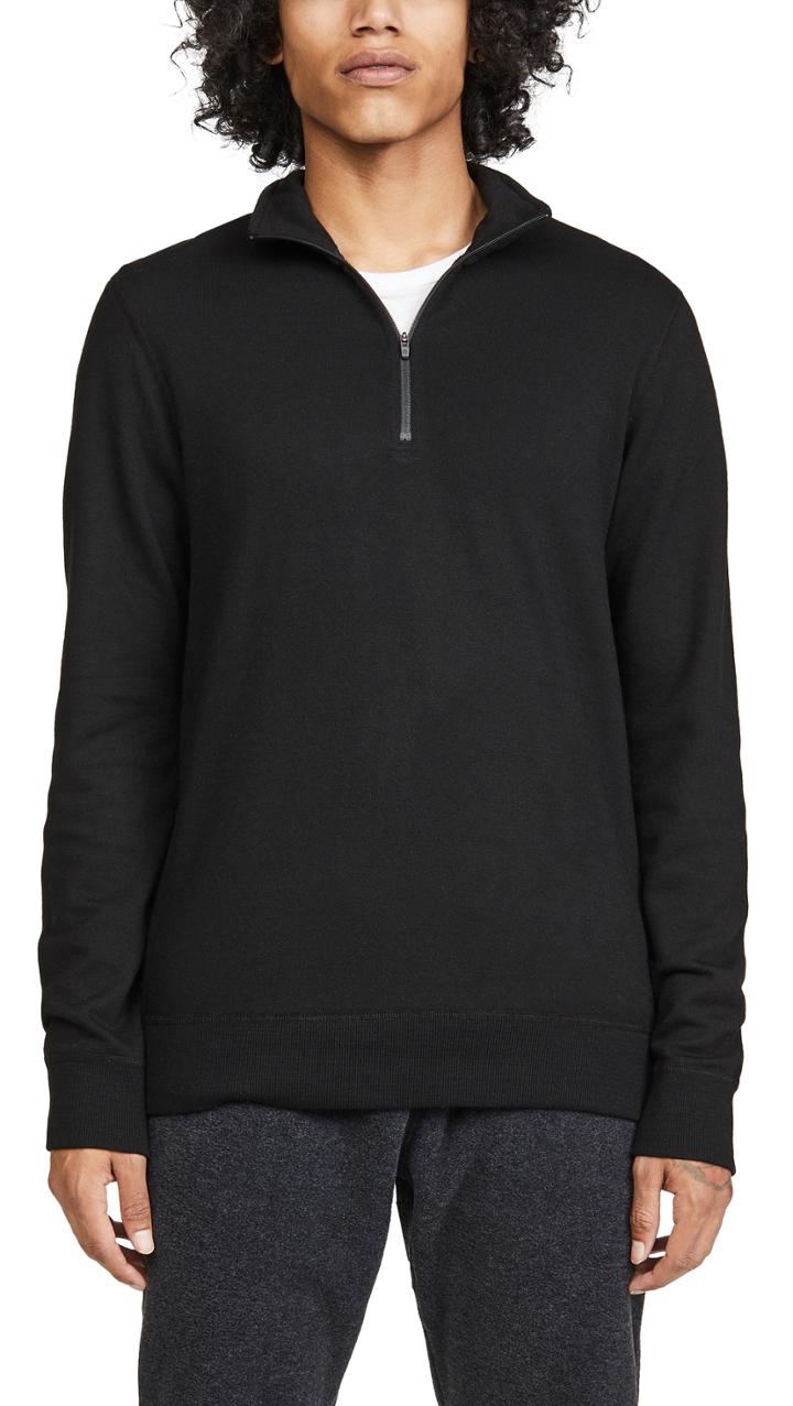 Reigning Champ Merino Wool Terry Half Zip Pullover