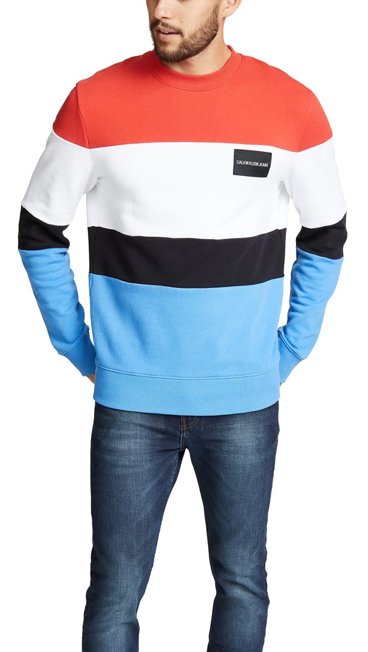 Calvin Klein Jeans Colorblock Box Logo Sweatshirt