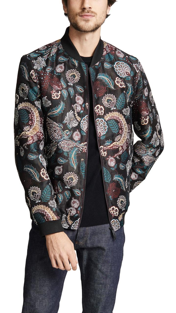 Ted Baker Tiger Floral Jazquard Bomber