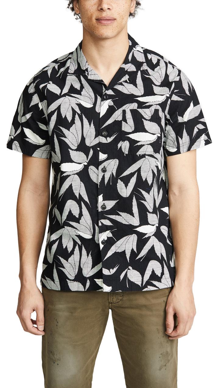 J Crew Wallace Barnes Camp Collar Printed Shirt