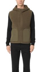 Vince Reversible Sherpa Hooded Vest