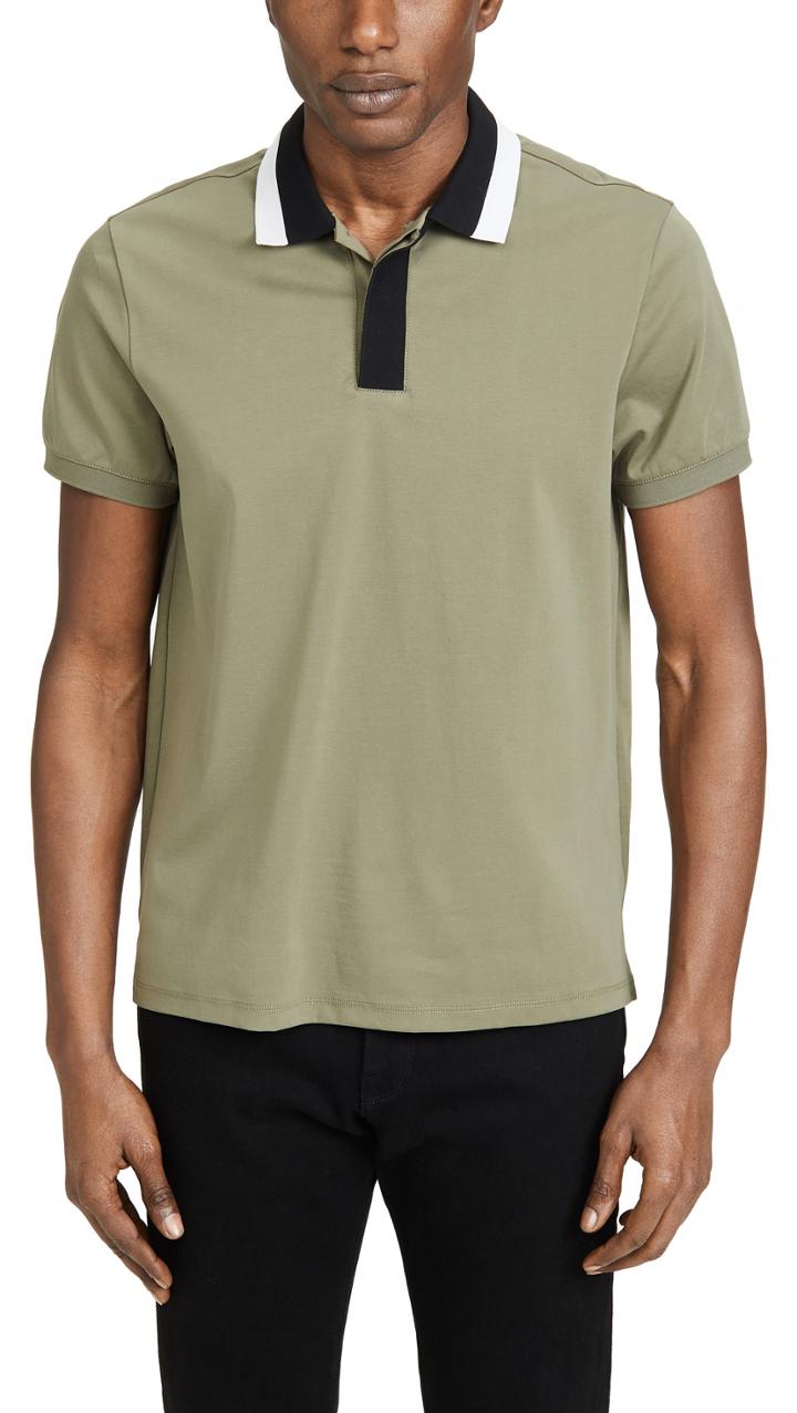 Club Monaco Blocked Collar Polo Shirt