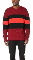 Mcq Alexander Mcqueen Needle Punch Cable Crew Sweater