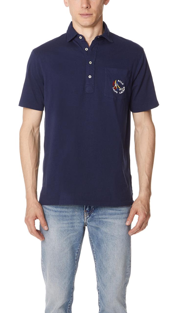 Polo Ralph Lauren Washed Lisle Patch Polo Shirt