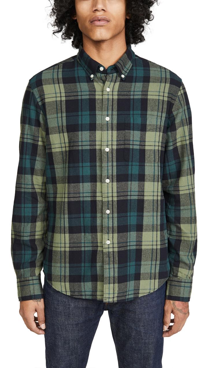 Madewell Long Sleeve Plaid Button Down