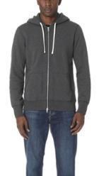 Reigning Champ Mid Weight Full Zip Hoodie