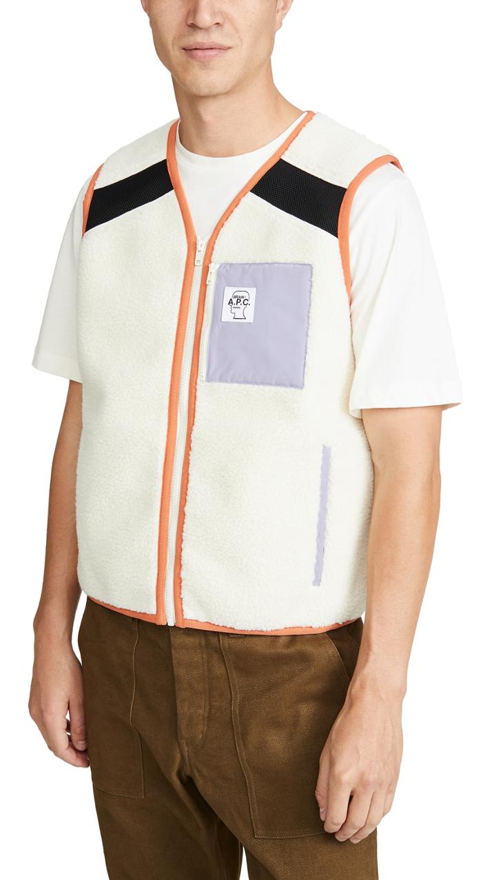 A P C X Brain Dead Fleece Vest
