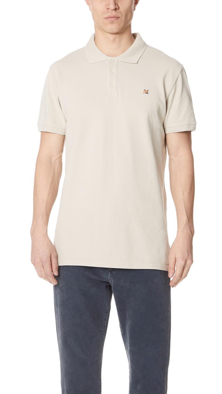 Maison Kitsune Polo Shirt With Fox Head Embroidery