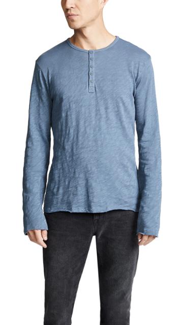 Atm Collection Slubbed Jersey Henley