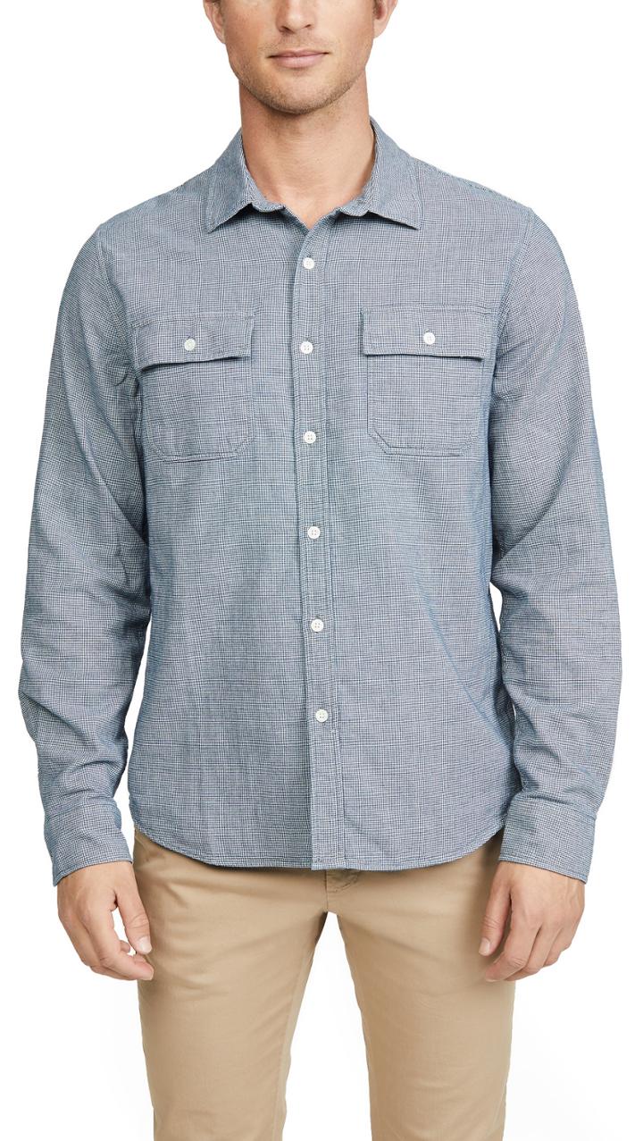 Frame Long Sleeve Flap Pocket Shirt