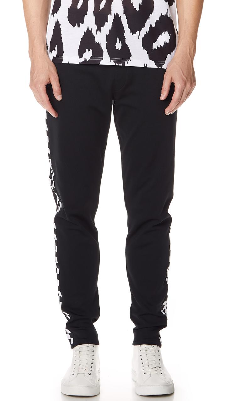 Versus Checkerboard Taped Sweatpants