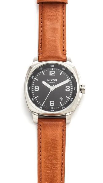 Nixon Charger Leather Watch