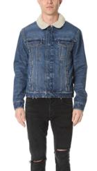 Current Elliott Shearling Lined Denim Jacket