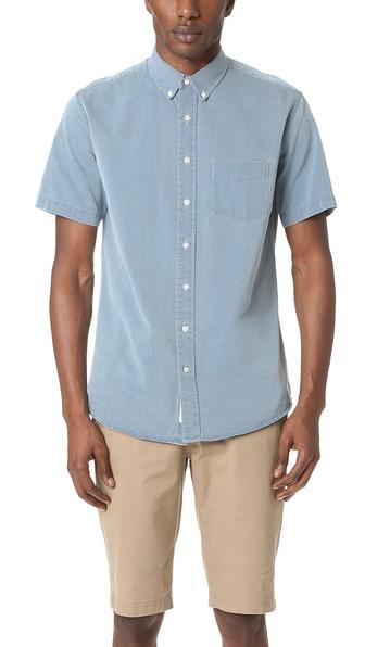 Schnayderman S Leisure Indigo Jeans Short Sleeve Shirt