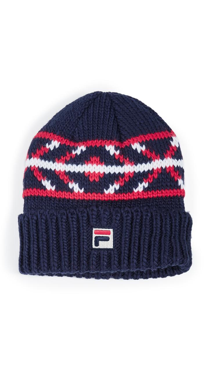 Fila Jacquard Knit Cuffed Beanie