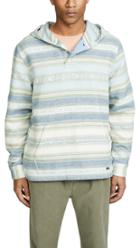 Faherty Long Sleeve Pullover Pacific Poncho Hoodie