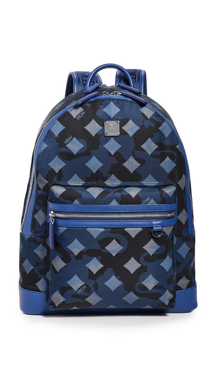 Mcm Dieter Munich Lion Camo Nylon Backpack