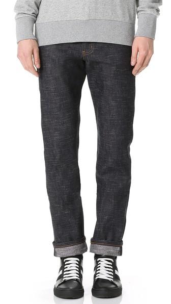Naked Famous Super Skinny Guy Red White Blue Selvedge Jeans