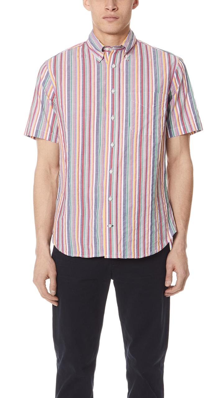 Gitman Vintage Short Sleeve Stripe Shirt