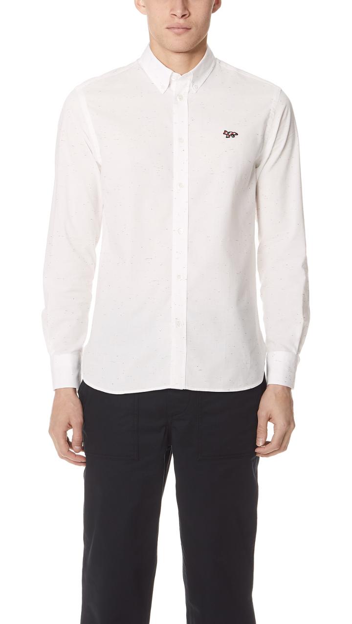 Maison Kitsune Flecked Button Down Shirt