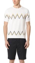 Tomorrowland Zigzag Stripe Short Sleeve Sweater