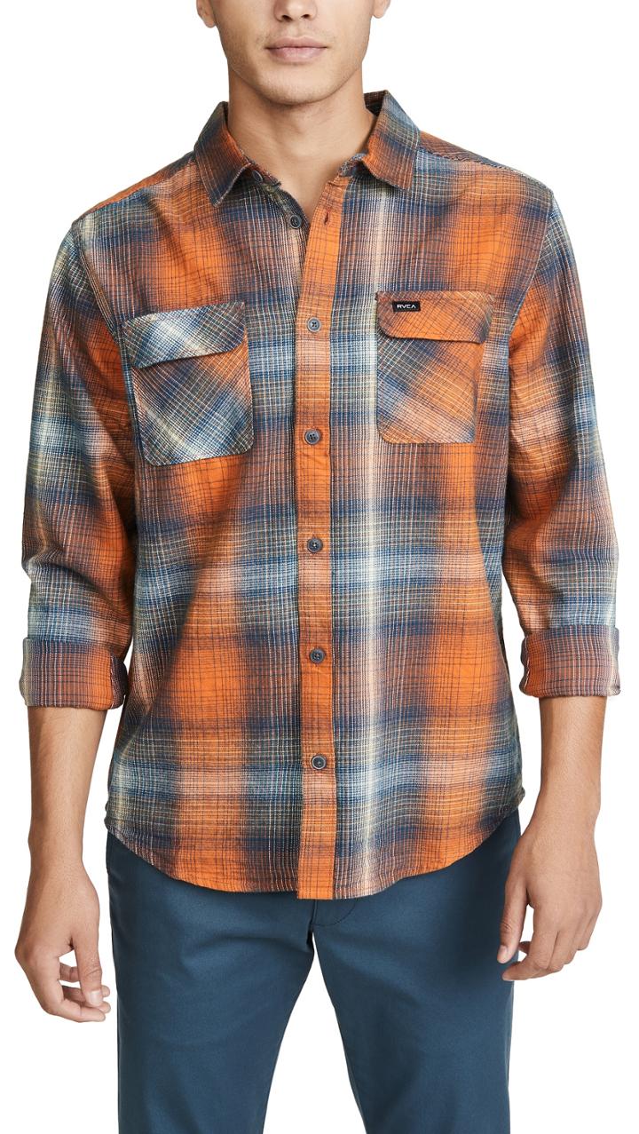 Rvca Muir Flannel Button Down Shirt