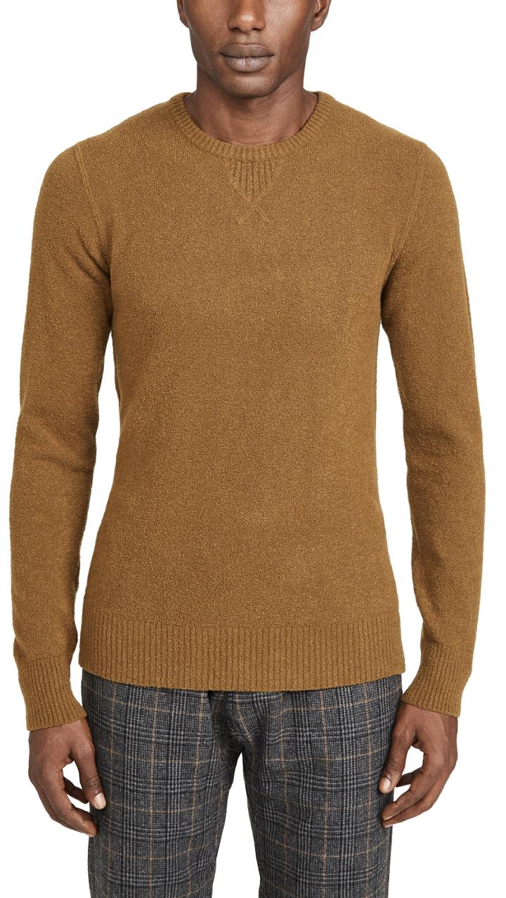 Billy Reid Boucle Crew Neck Sweater