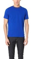 Ps By Paul Smith Striped Rib Neck Tee