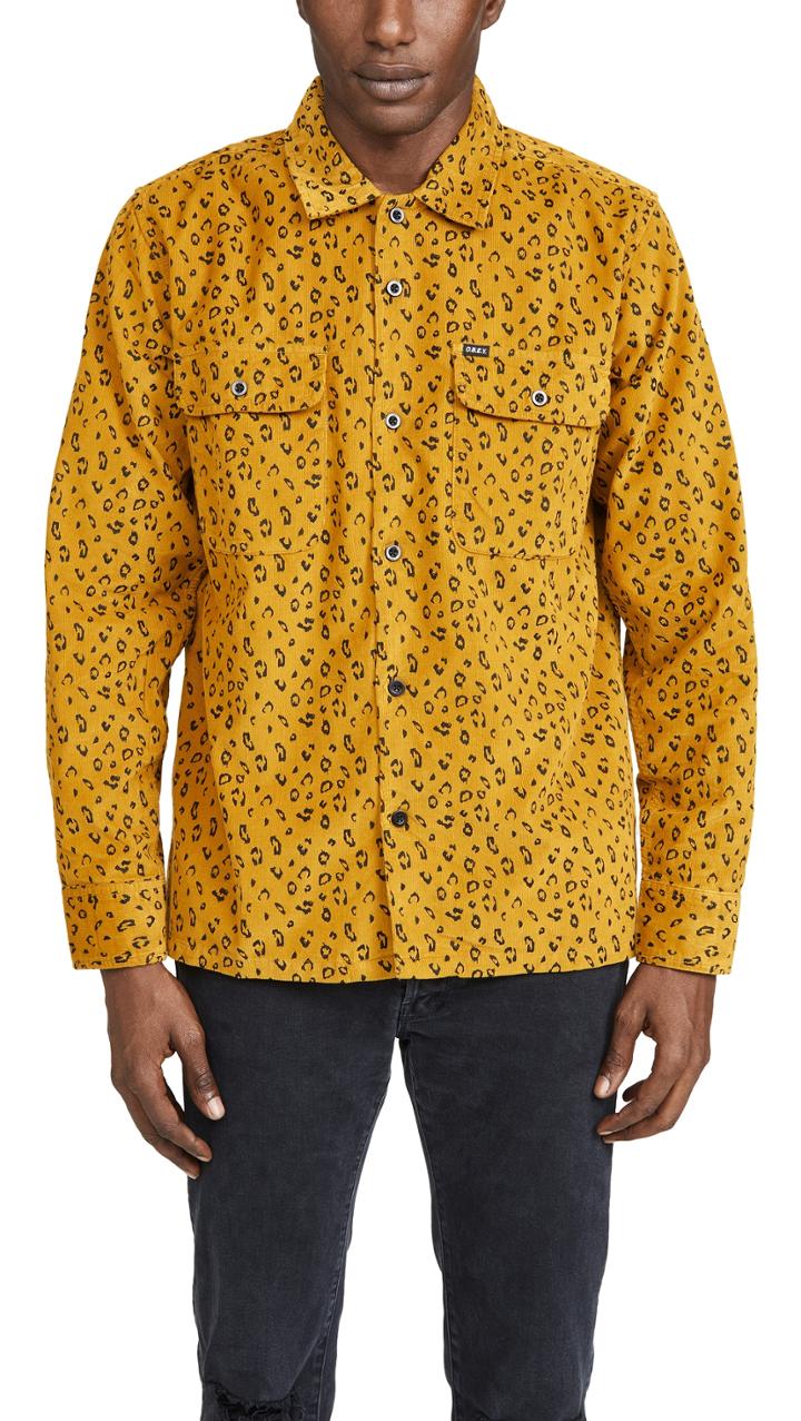 Obey Lounger Leopard Button Down Shirt