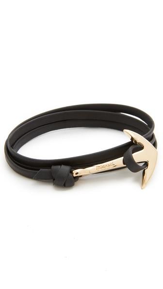 Miansai Anchor Leather Bracelet