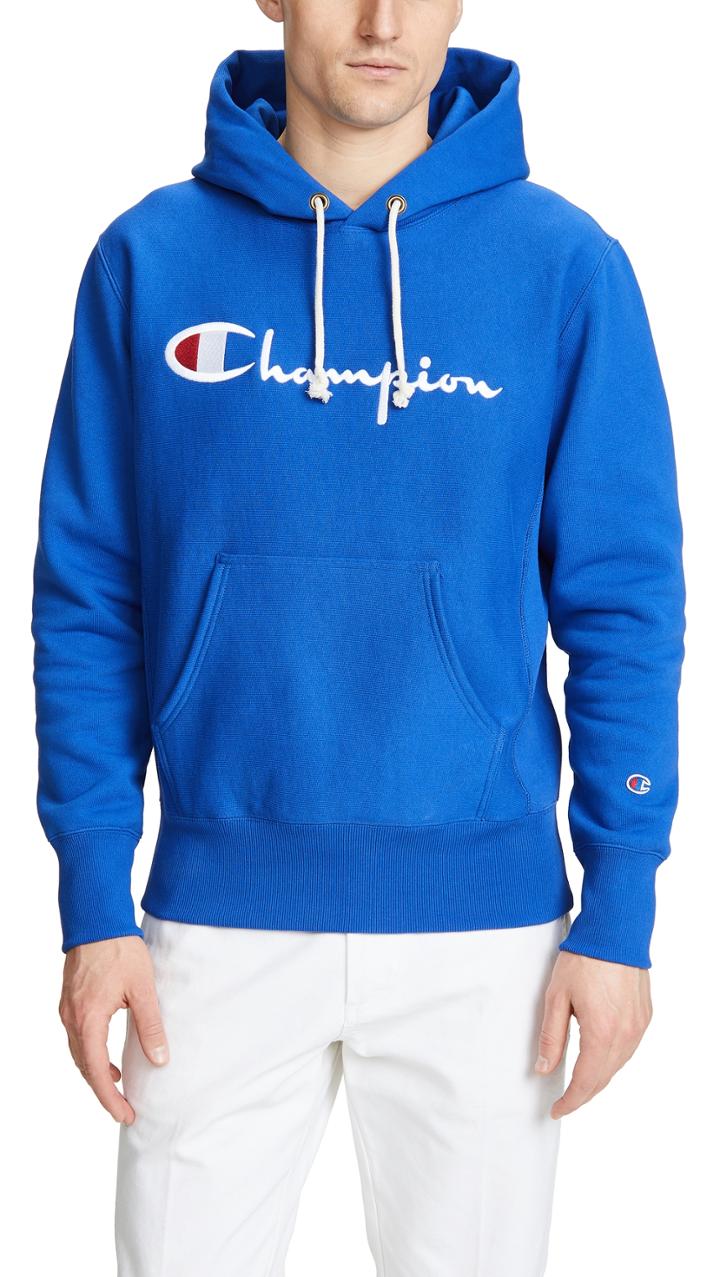 Champion Premium Reverse Weave Large Logo Pullover Hoodie